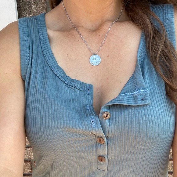 Tops - Last 1!  Ribbed Button Henley Tank 🇺🇸